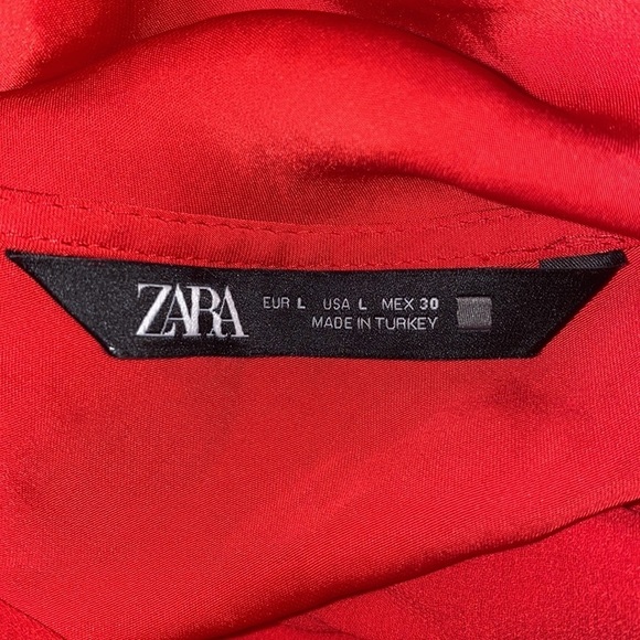 Zara Button Detail Slit Midi Satin Slip Dress - Picture 7 of 8